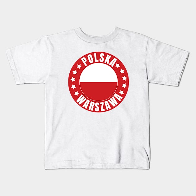 Warszawa Kids T-Shirt by footballomatic